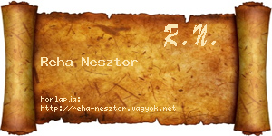 Reha Nesztor névjegykártya